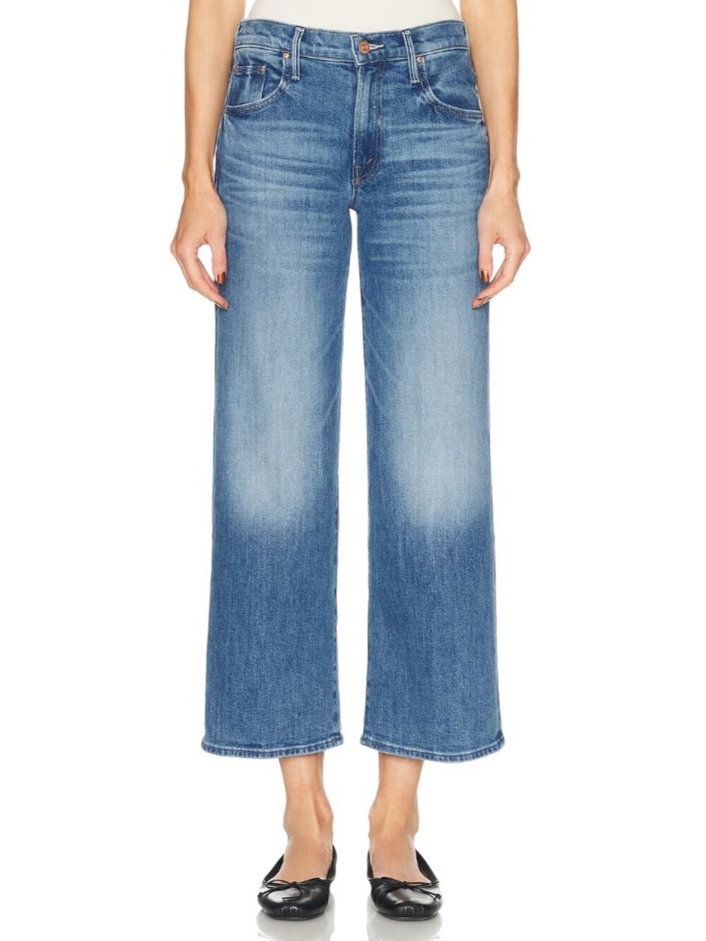 NWT Mother Mid Rise Maven Ankle in All Your Eggs in One Basket Crop Jeans 28